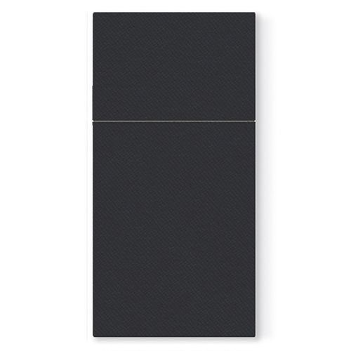 PAW - Vrecká na príbory AIRLAID 40x40cm Unicolor Black, 25 ks/bal