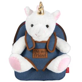PERLETTI - BE MY FRIEND, Detský denimový batoh s odnímateľnou hračkou UNICORN, 13037