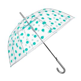 PERLETTI - Dámsky automatický dáždnik Stampa Transparent / ružová, 26334