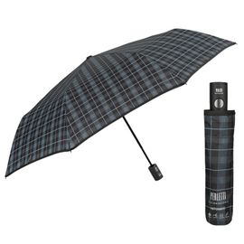 PERLETTI - Pánsky automatický dáždnik TIME / sivý prúžok, 21712