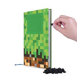 PIXIE CREW - Denník A5 Minecraft zeleno-hnedý