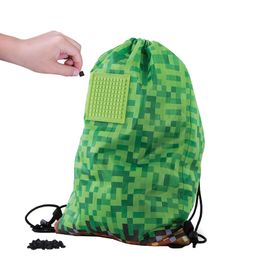 PIXIE CREW - vak na chrbát Minecraft zeleno-hnedý