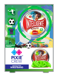 PIXIE CREW - Zelený silikónový náramok s futbalovou tematikou