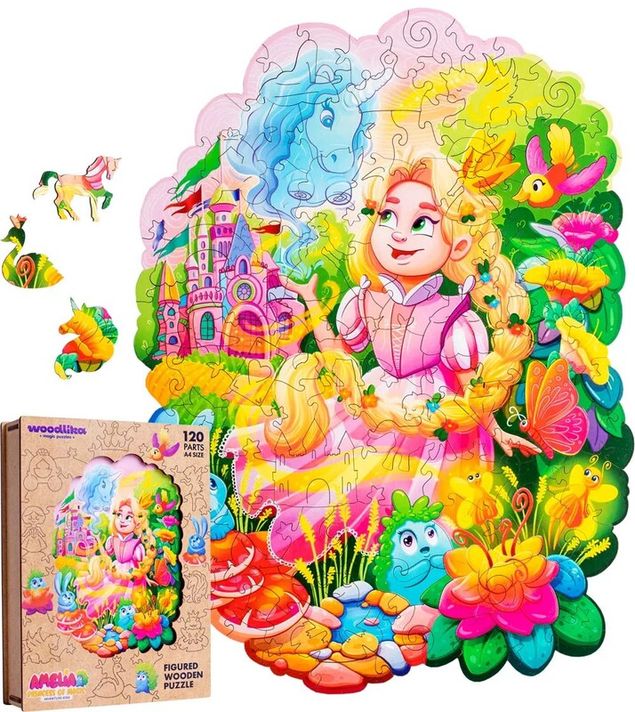 PUZZLER - Drevené farebné puzzle - Amelia Princess of Magic