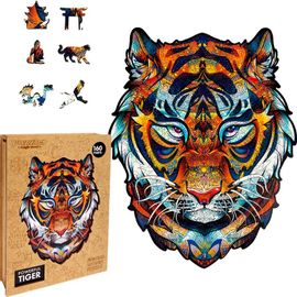 PUZZLER - Drevené Farebné Puzzle - Mocný Tiger