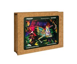 PUZZLER - Drevené Farebné Puzzle - Úžasný Chameleón