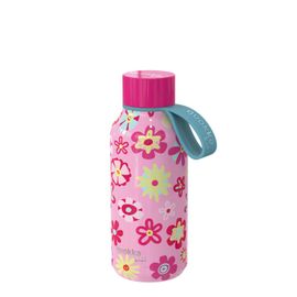 QUOKKA - KIDS Nerezová fľaša / termoska s pútkom FLOWERS, 330ml, 40144
