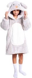COZY NOXXIEZ - CH321 Králik - hrejivá televízna mikinová deka s kapucňou pre deti 7 - 12 rokov