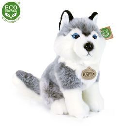 RAPPA - Plyšový pes HUSKY sediaci 30 cm Eco-Friendly