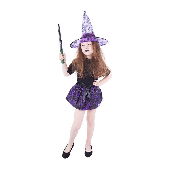 RAPPA - Detská sukňa pavučina s klobúkom čarodejnice