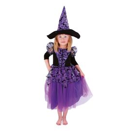 RAPPA - Detský kostým čarodějnica fialová (M)