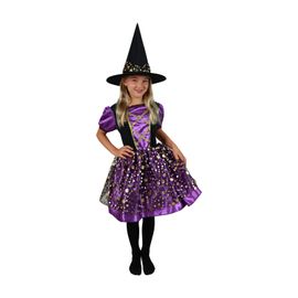 RAPPA - Detský kostým čarodejnice fialovo-čierna (M) e-obal