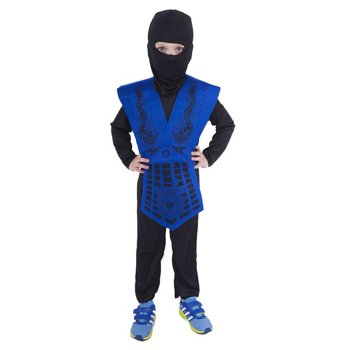 RAPPA - Detský kostým modrý ninja (S)