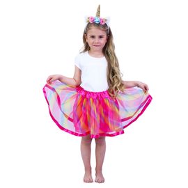 RAPPA - Detský kostým tutu sukne s čelenkou jednorožec