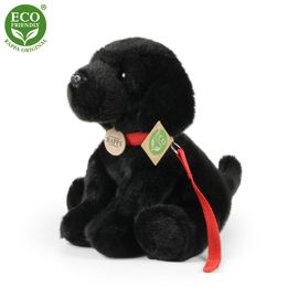 RAPPA - Plyšový labrador čierny s vodítkom 28 cm ECO-FRIENDLY