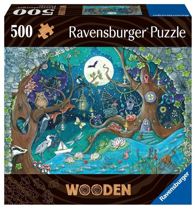 RAVENSBURGER - Drevené puzzle kúzelný les 500 dielikov