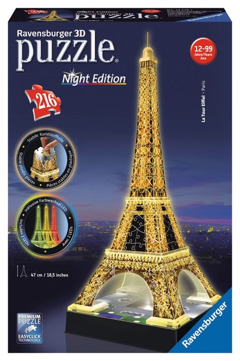 RAVENSBURGER - Eiffelova Veža (Nočná Edícia) 3D 216D