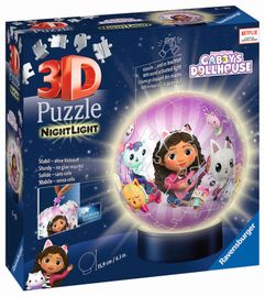 RAVENSBURGER - Puzzle-Ball Gabby's Dollhouse 72 dielikov (nočná edícia)