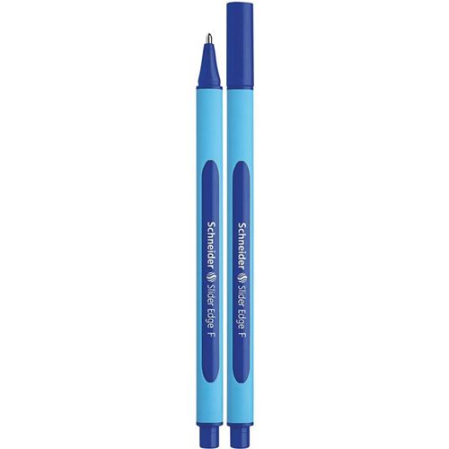 SCHNEIDER - Guľôčkové pero, 0,3 mm, s uzáverom, "Slider Edge F", modré