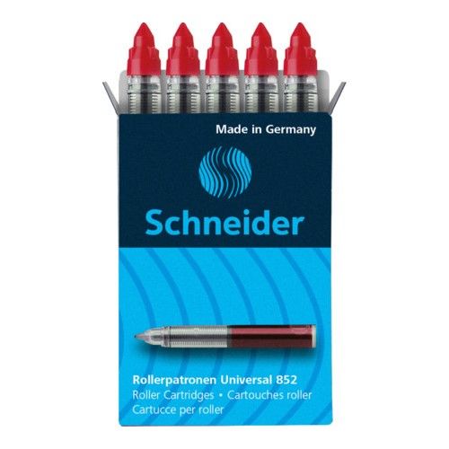 SCHNEIDER - Náplň pre rolleryCartridge 852 0,6 mm/5 ks - červená