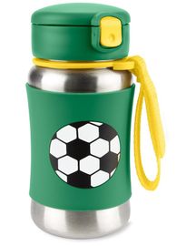 SKIP HOP - SKIP HOP Spark Style Fľaša so slamkou na vodu nerez Futbal 12m+