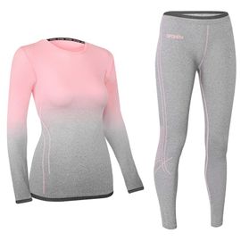 SPOKEY - FLORA Set dámskej termobielizne - tričko a spodky, ružovo-šedá, veľ. M/L