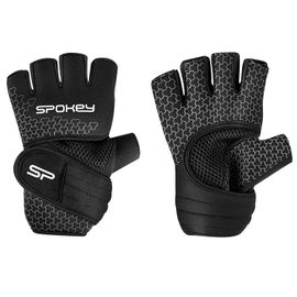 SPOKEY - LAVA Neoprenové fitness rukavice, čierno-biele, veľkosť XL