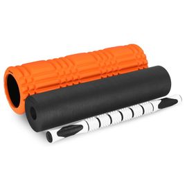 SPOKEY - MIX ROLL fitness masážny valec 3v1, oranžovo-čierny