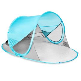 SPOKEY - STRATUS Samorozkládací plážový paraván, UV 40, 195x100x85 cm - svetlo modrý
