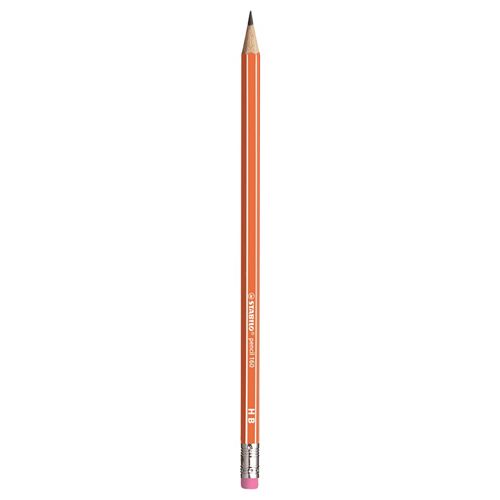 STABILO - Ceruzka grafitová HB pencil 160 s gumou - oranžová