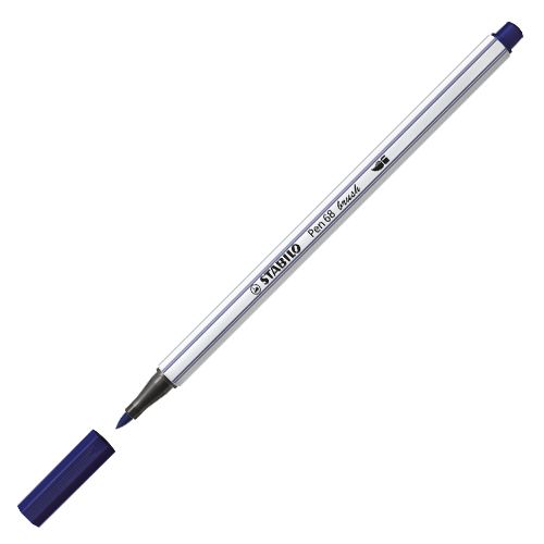 STABILO - Fixa Pen 68 Brush, tmavo modrá