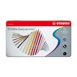 STABILO - Pastelky aquacolor metal box 12ks