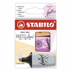STABILO - Zvýrazňovač - BOSS MINI Pastellove 2.0 - 3 ks balenie