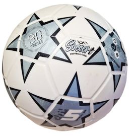 STAR TOYS - Futbalová lopta Soccer strieborná veľkosť 5