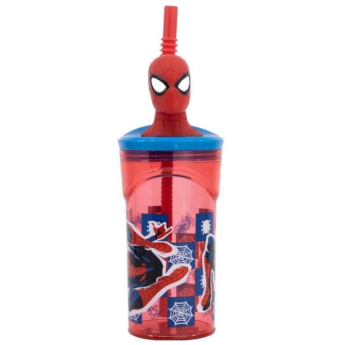 STOR - Plastový 3D pohár s figúrkou Spiderman, 360ml, 74766