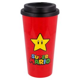 STOR - Plastový termo pohár s vrchnákom SUPER MARIO Star, 520ml, 01379
