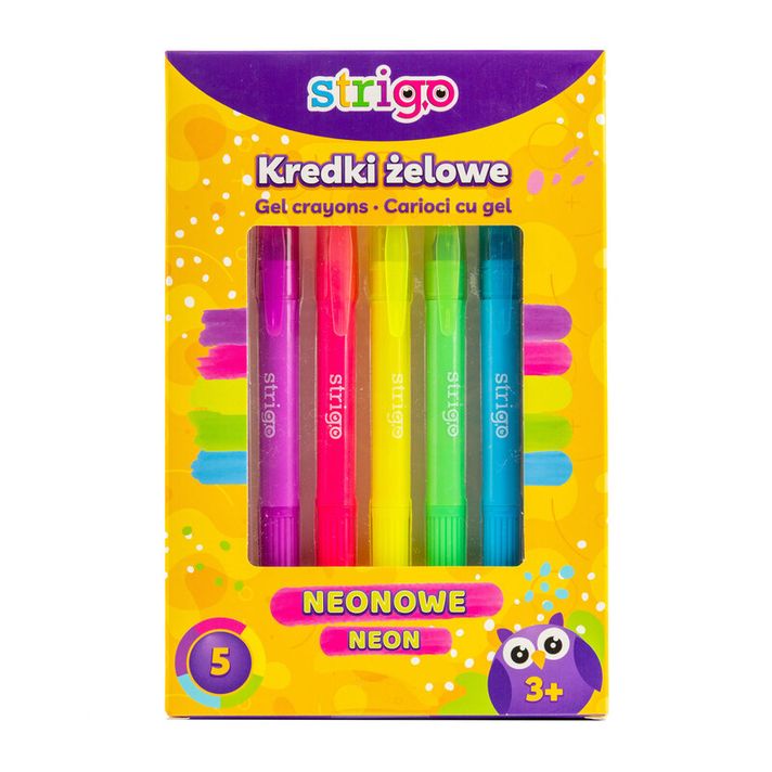 STRIGO - Gélové voskové pastelky neónové 6 farieb