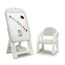 TOYZ - Detská tabuľa so stoličkou TED grey