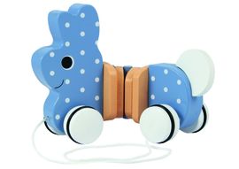 TREFL - Drevená hračka zajko na špagátiku