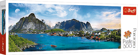 TREFL - Panoramatické puzzle 500  - Súostrovie Lofoty, Nórsko