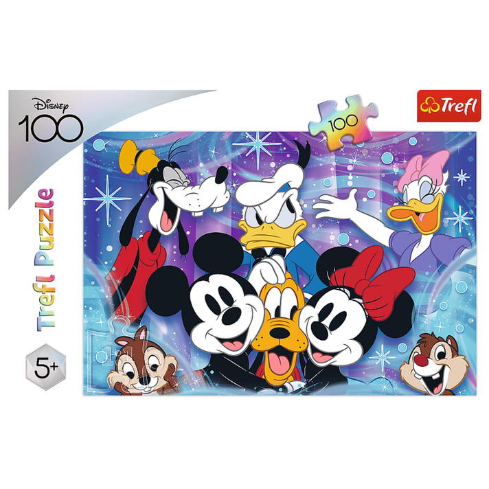 TREFL - Puzzle 100 dielikov - Vo svete Disney je veselo / Disney 100 Výročie