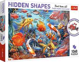 TREFL - Puzzle 1000 Hidden Shapes - Život pod vodou