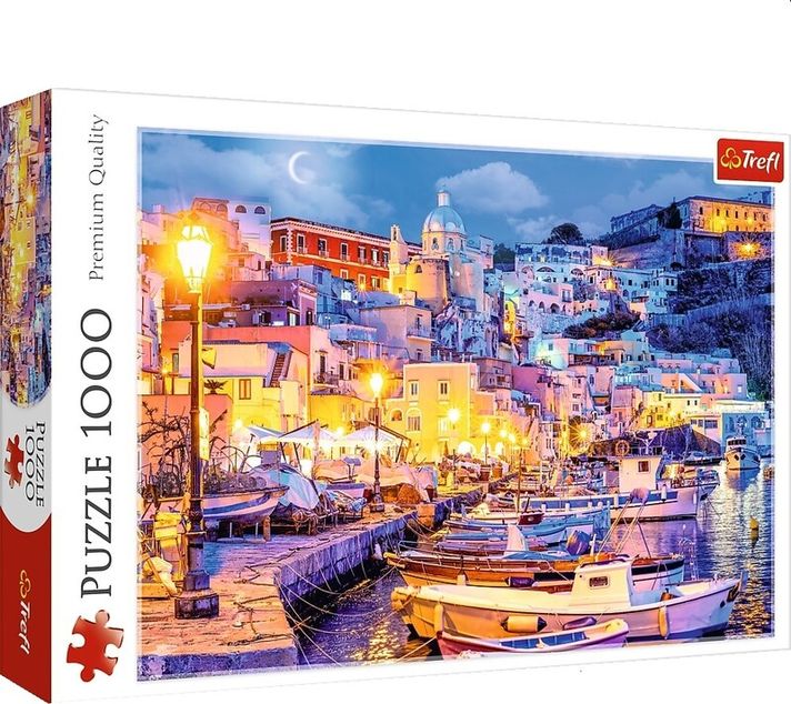 TREFL - Puzzle 1000 - Ostrov Procida v noci, Taliansko