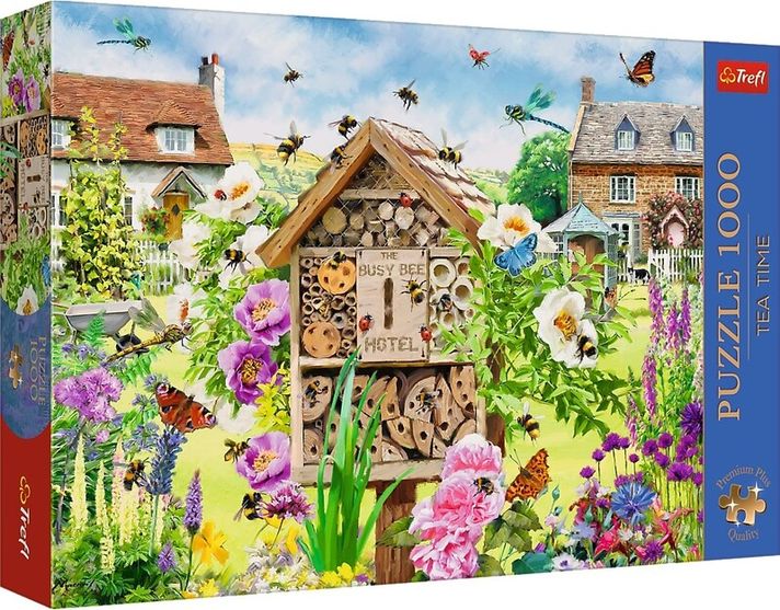 TREFL - Puzzle 1000 Premium Plus - Čajový čas: Domček pre včielky