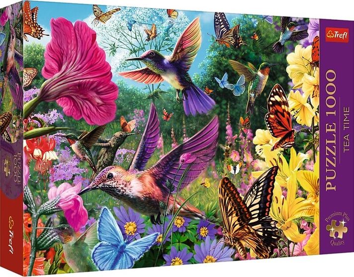 TREFL - Puzzle 1000 Premium Plus - Čajový čas: Záhrada kolibríkov