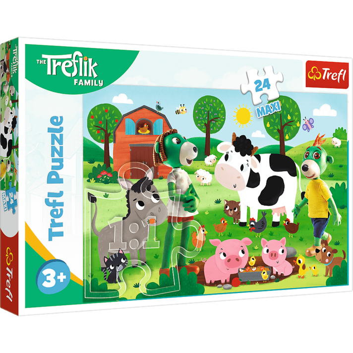 TREFL -  Puzzle 24 Maxi - Rodina Treflíkov / Studio Rodzina Treflików