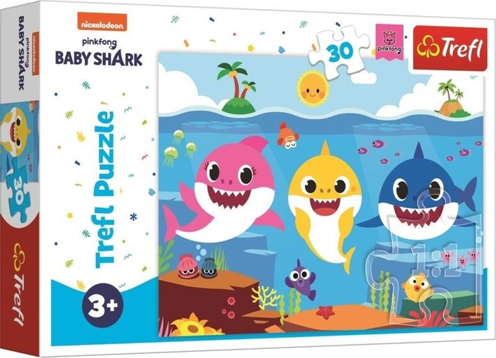 TREFL - Puzzle 30 - Podmorský svet žralokov / Viacom Baby Shark
