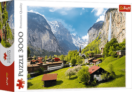 TREFL - Puzzle 3000 - Lauterbrunnen, Švajčiarsko