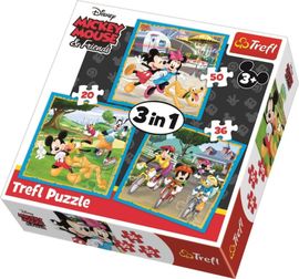 TREFL - Puzzle 3v1 Mickey Mouse s priateľmi  Disney Standard Characters