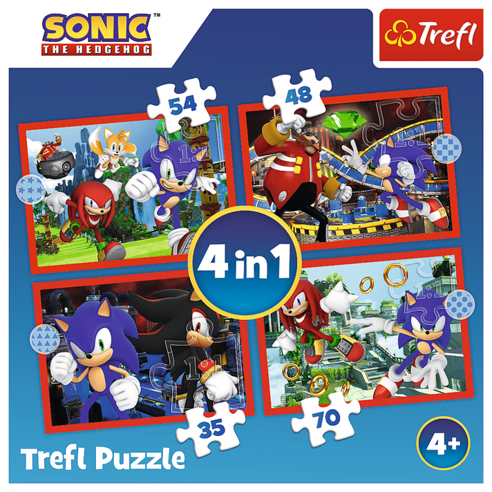 TREFL - Puzzle 4v1 - Sonicove dobrodružstvá / SEGA Sonic The Hedgehog